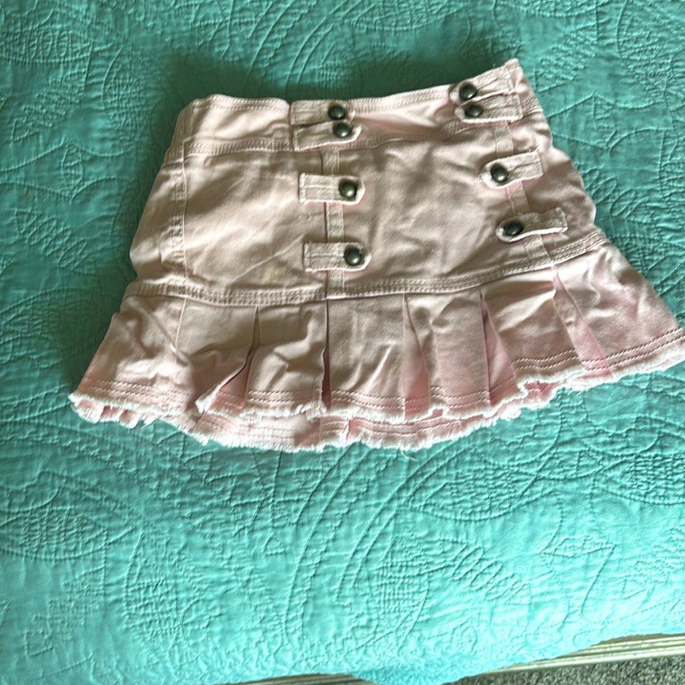 BeBop Light Pink Buttoned Kids Skirt